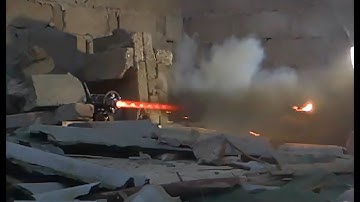 TVC rocket engine test