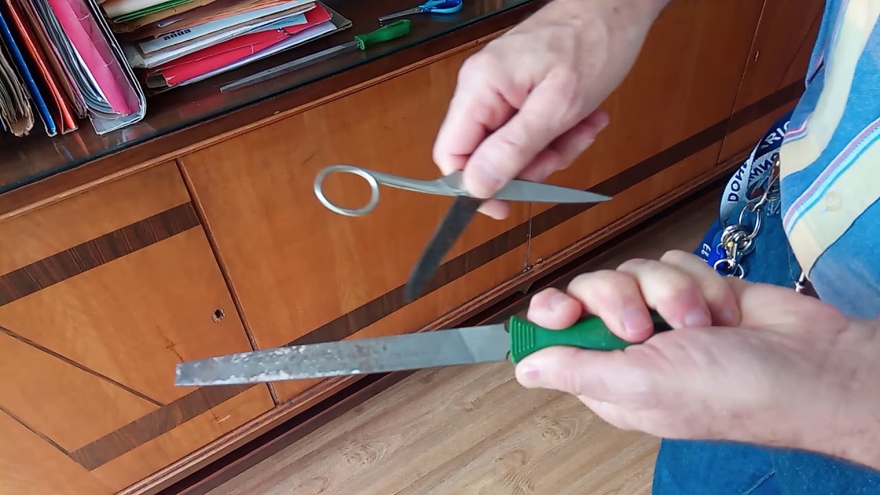 Como afilar cualquier tijera o alicates, método casero profesional. -  YouTube