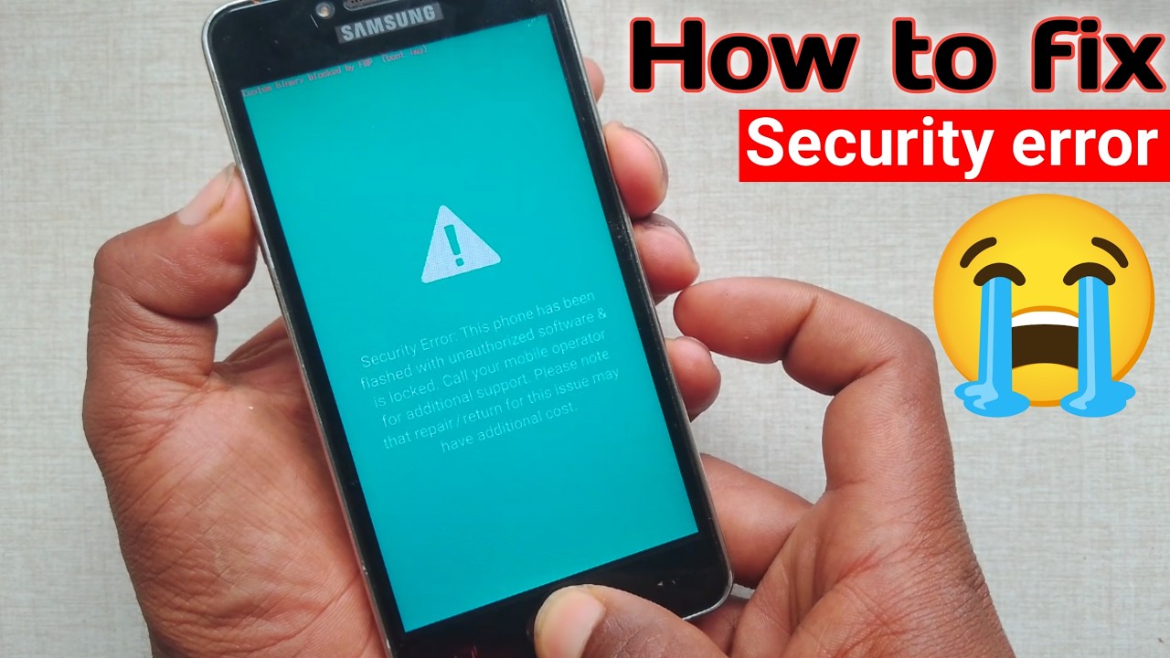Android Security Error Security error: This phone has been flashed with unauthorized, 100% ...