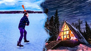 Ice Skating To The Cabin!