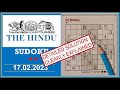 Video# 411 - How  to Solve 2 Star Hindu  Sudoku Feb 17,  2023 -  Step By Step Solution