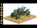 Abandoned Rusty Tractor / Tractor Abandonado y Oxidado - Scale Modeling Tutorial