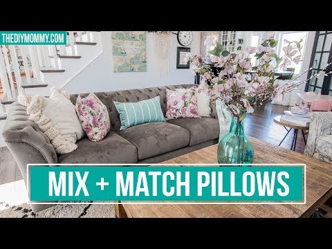 How to Mix and Match Throw Pillows On A Sofa - The Zhush