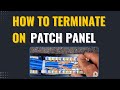 Terminating on a 110 Patch Panel