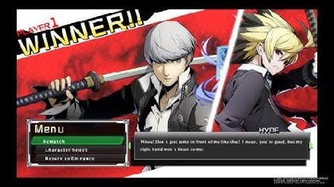 BLAZBLUE CROSS TAG BATTLE -Yu/Hyde vs Yosuke/Chie