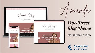 WordPress Blog Theme - WordPress Theme for Bloggers - Premium WordPress Theme - Amanda Installation