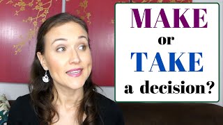 Make a Decision versus Take a Decision | English #shorts