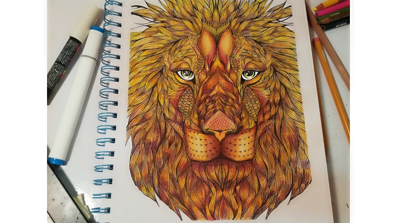 Adult Coloring The Lion YouTube