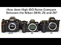 How does high iso noise compare between the nikon d810 z6 and z8