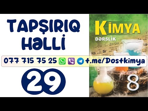 Tapşırıq həlli. Kimya 8. Mövzu 29. Kimyəvi reaksiynın sürətinə təsir edən amillər. Səhifə 140