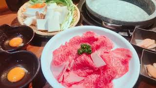 松阪牛、黒毛和牛すき焼き