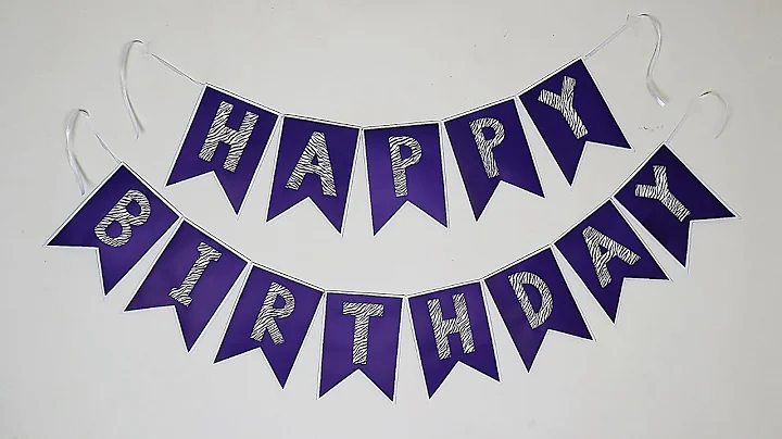 DIY Birthday Banner | Birthday Decoration Ideas At Home | Party Decorations