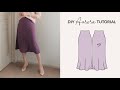 Diy aurora bias midi skirt  how to make a silk skirt  sewing pattern
