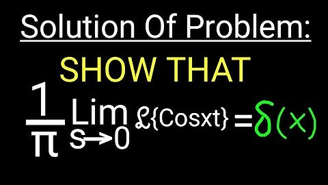 Laplace Transform Equal To Dirac Delta Function
