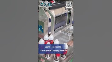 Labeling 250ml Bottles Made Easy — See This Semi-Automatic Machine in Action!