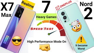 Realme X7 Max vs Oneplus Nord 2 Speedtest, 7 heavy Games Ram management Realme ui 😎 vs Mix Ui 🙄