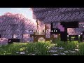 Minecraft music in cozy cherry blossom cottage