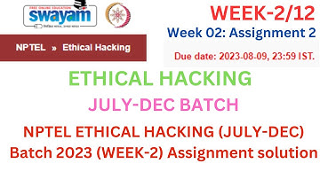 NPTEL ETHICAL HACKING WEEK-2 ASSIGNMENT SOLUTION  (JULY-DEC) 2023 in Hindi
