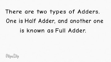 Half Adders and Full Adders Concept in Digital Electronics Animation