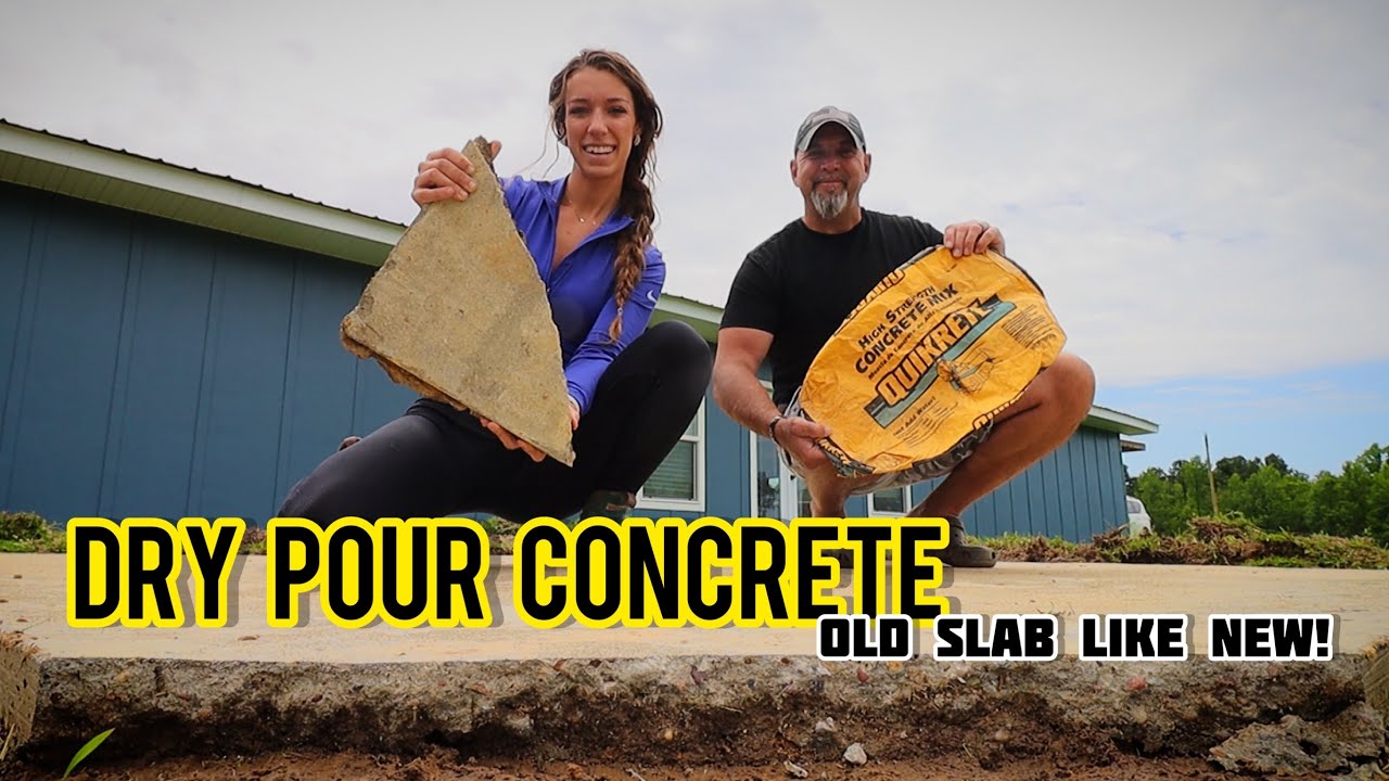 DRY POURING CONCRETE Over EXISTING PATIO What You Need To Know YouTube