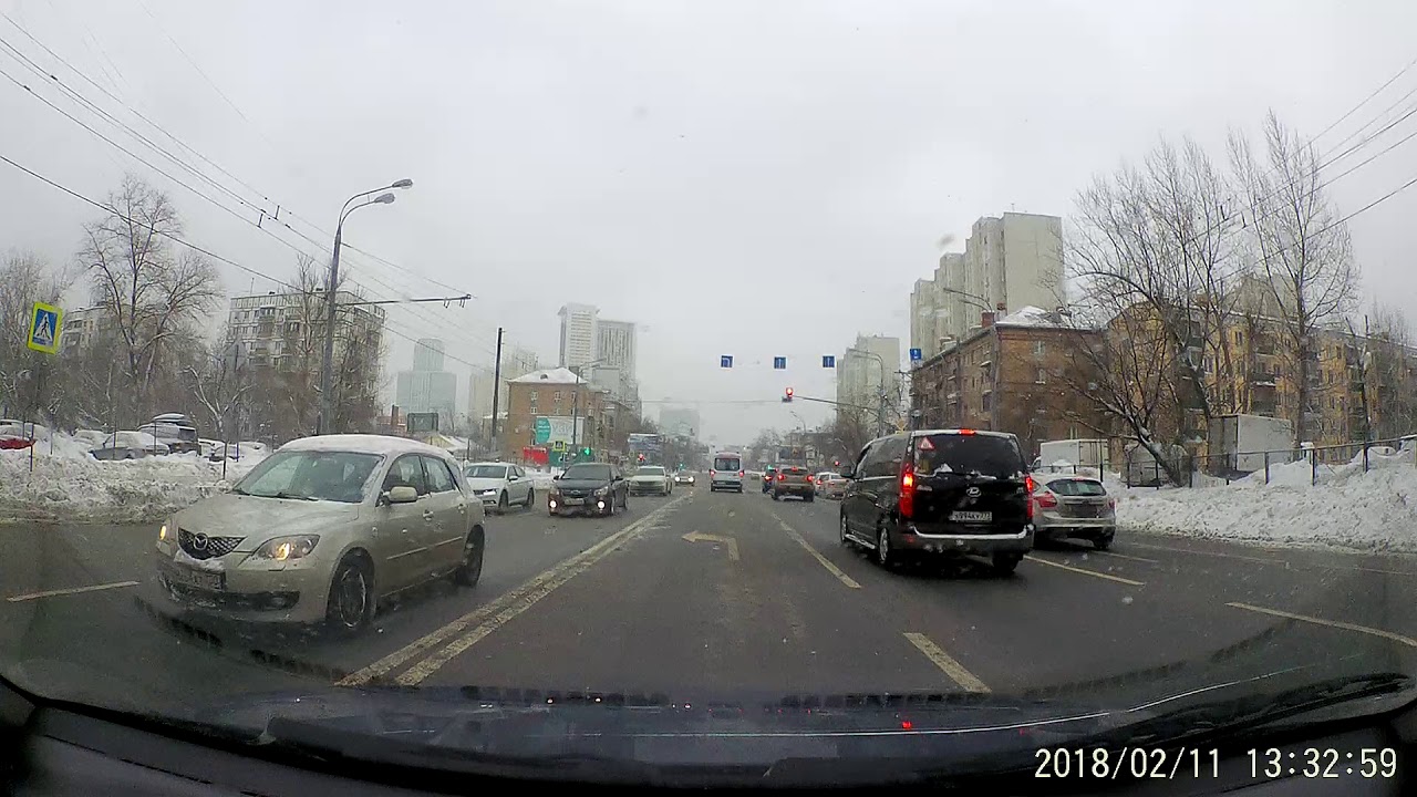 Видео с регистратора YI DashCam
