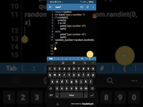 guess number with pydroid #python