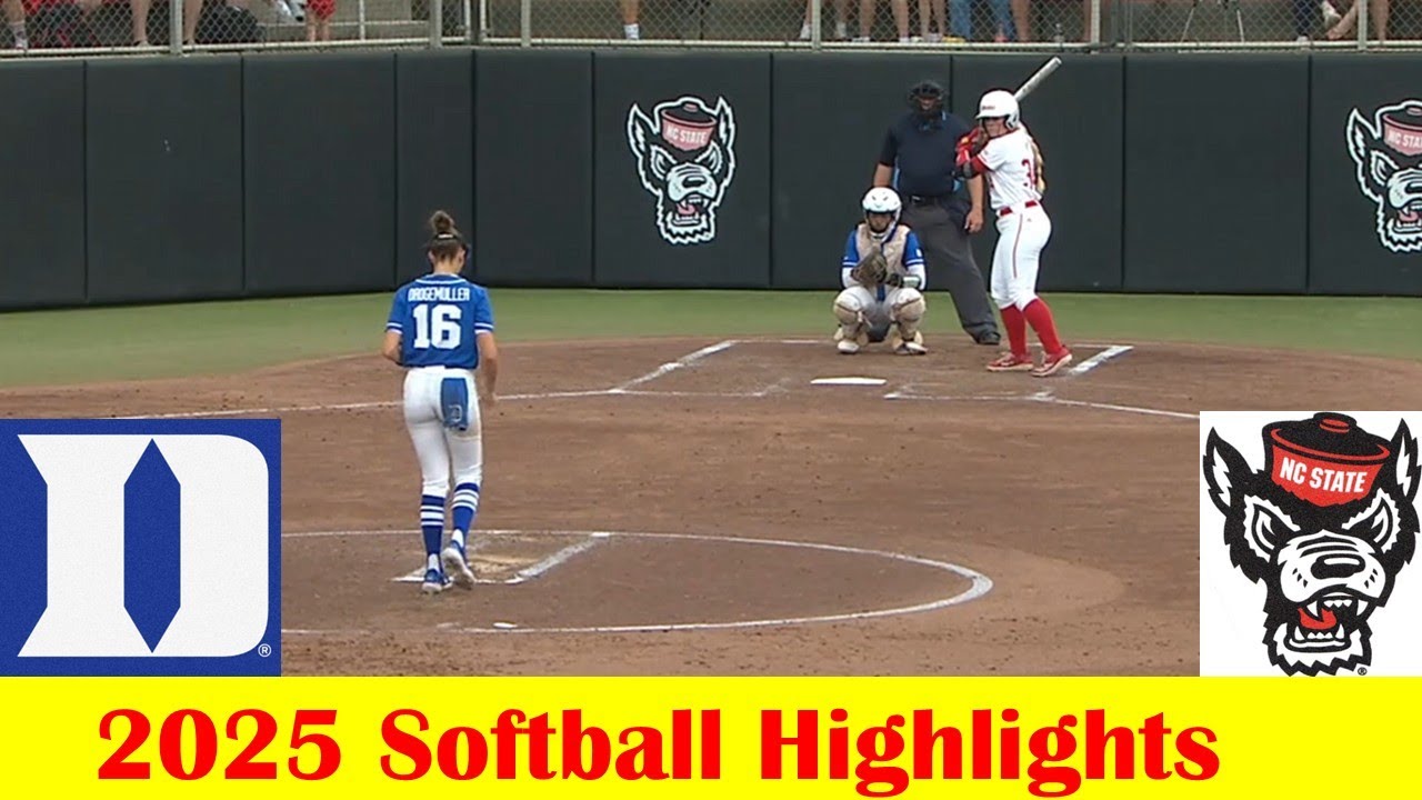 #18 Duke vs NC State Softball Game Highlights 4 25 2025