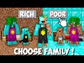 Which FAMILY SHOULD I CHOOSE POOR OR RICH in Minecraft ? DIAMOND VS DIRT !