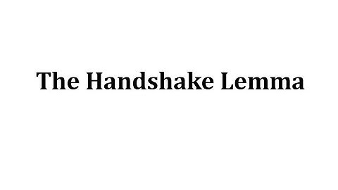 The Handshake Lemma