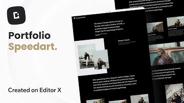 Editor X | Responsive Portfolio web design (Speed Art)