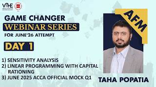 ACCA AFM Day 1 Game Changer Webinar Series June'26 | Pass APM First Attempt | Success Strategy