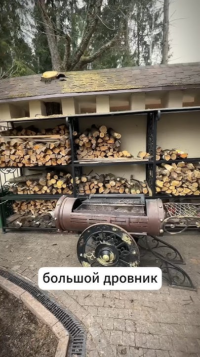 Наши БОЛЬШИЕ дровники, поленницы и стеллажи для 🪵 из металла стоят ...