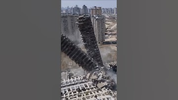 Unbelievable Tower Collapse Caught on Camera! #shorts #disaster #naturepower #viralvideo