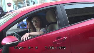 police chase a BLM supporter trying to hit a patriot with car