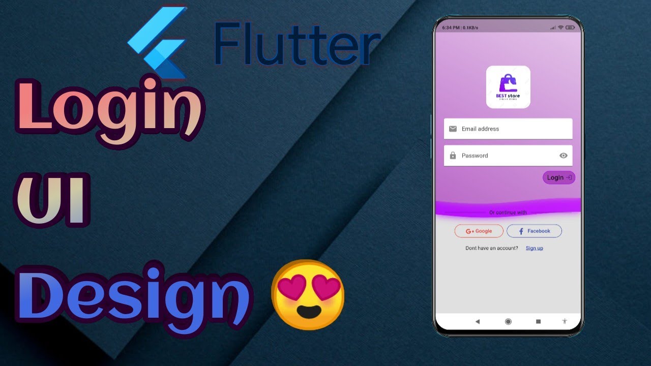 #3 Flutter&Firebase login UI design with source code - YouTube