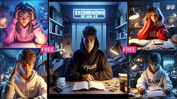 Create 3D ai Exam Study Image With Name editing | New trending  photo editing | bing image creator