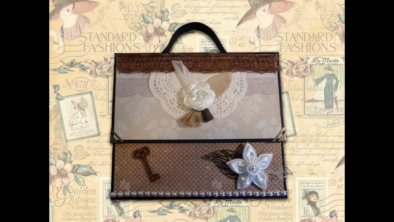 Tutoriel 1/  boite en forme de sac avec soufflets