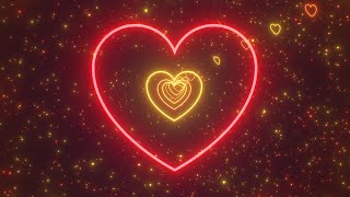 Scorching Bright Red Hot Love Heart Romantic Fast Neon Glow Tunnel 4K 60fps Wallpaper Background