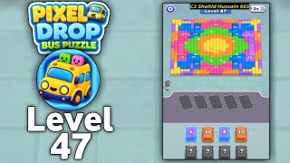Pixel drop: bus puzzle level 47 solution | all parts gameplay walkthrough solution