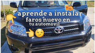 Como instalar los faros delantero de una #Toyota #Rav4