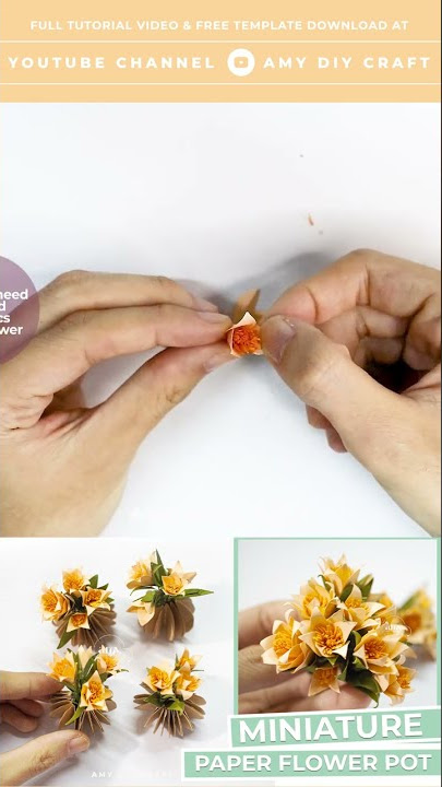 How To Make Miniature Paper Flower Bouquet / Paper Flower / Góc nhỏ  Handmade 