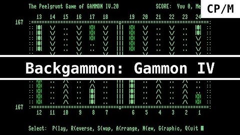 Backgammon: The Peelgrunt Game of Gammon IV on CP/M