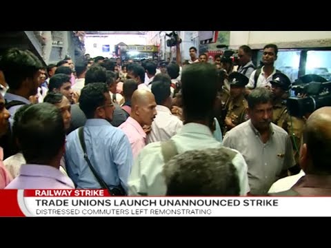 Roads blocked as commuters protest against Railway strike (English)
