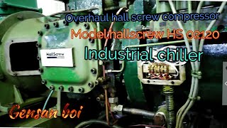 Overhaul hall screw compressor Model:Hallscrew HS 02120 Tri-therm industrial chiller