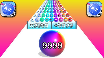 A-Z Run, Battery Run, Ball Merge, ​- All Levels Gameplay Android,ios Relaxing Max Update Video999