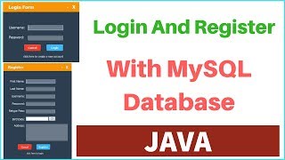 JAVA - How To Create Login And Register Form With MySQL DataBase In Java Netbeans