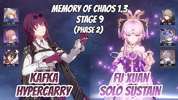 Kafka Hypercarry w/ Lynx & Fu Xuan Team Memory of Chaos Stage 9 (3 Stars) | Honkai Star Rail