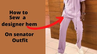 How to sew a designer hem on senator outfit step by step screenshot 5