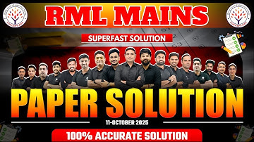 RML Mains Paper Solution 2025 | RML Nursing Officer Paper Solution | RML Mains Exam 2025 | Cut Off