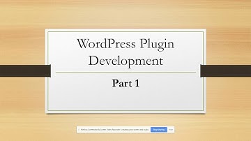 Create a WordPress Plugin From Scratch | WordPress Plugin Development Part 1